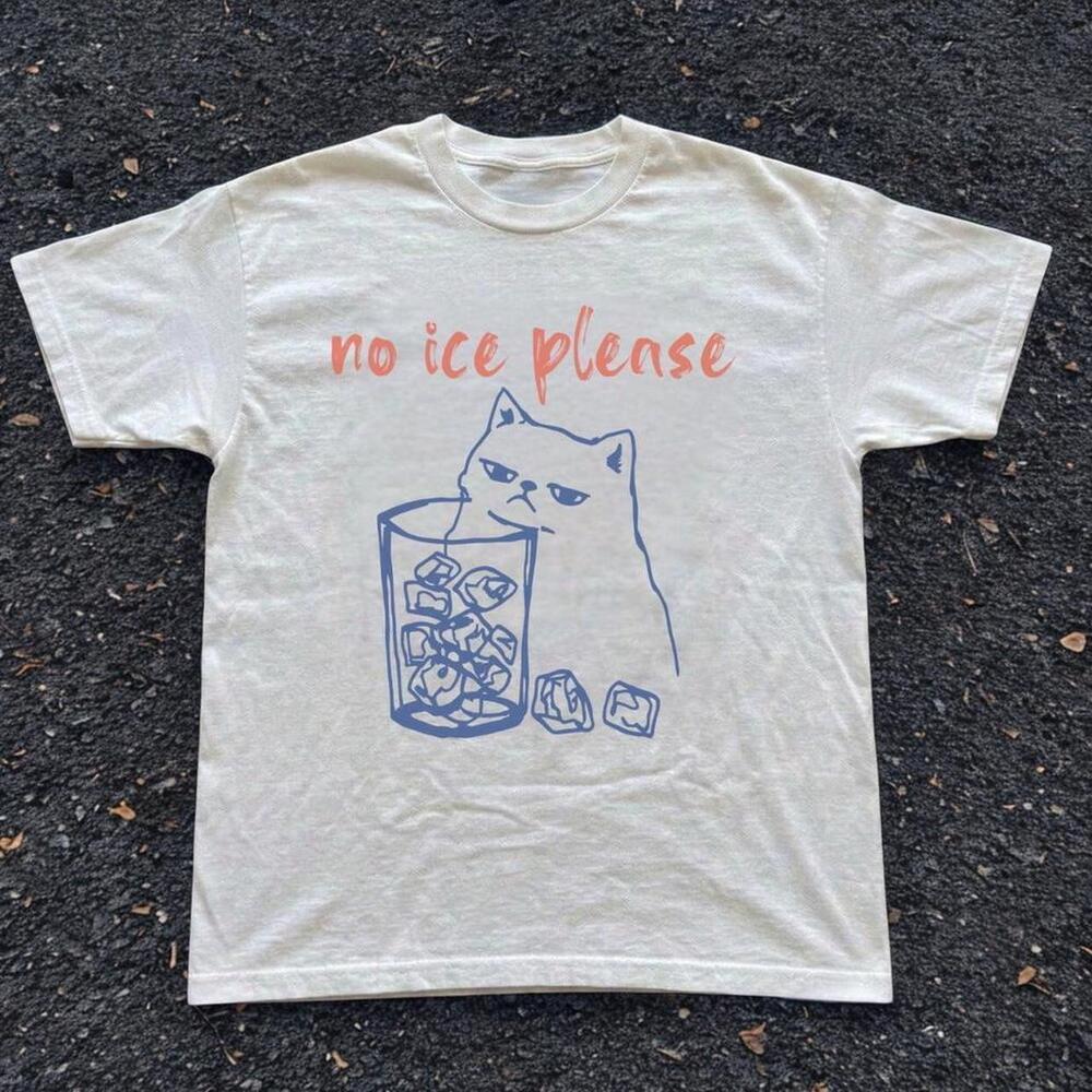 No Ice Please Cat Graphic Tee